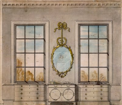 Design per una stanza di Linnell John (1723-99) da John Linnell